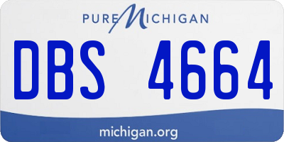 MI license plate DBS4664