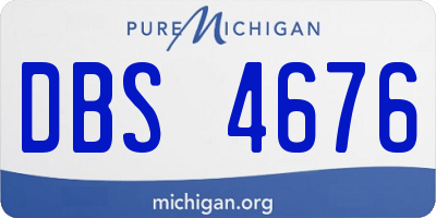 MI license plate DBS4676
