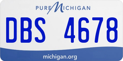 MI license plate DBS4678