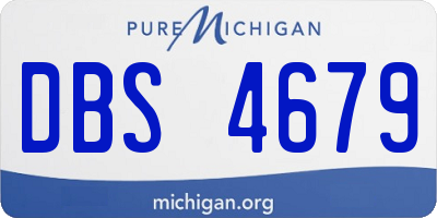 MI license plate DBS4679