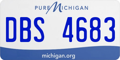 MI license plate DBS4683