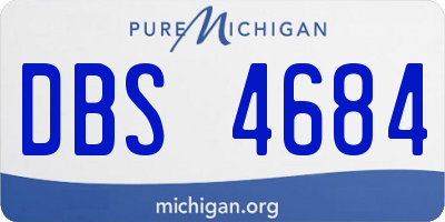 MI license plate DBS4684