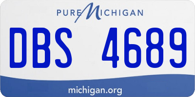 MI license plate DBS4689