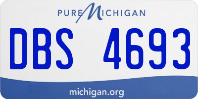 MI license plate DBS4693