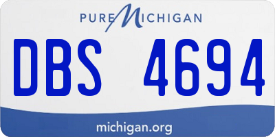 MI license plate DBS4694