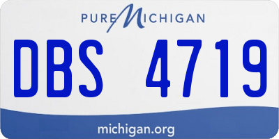 MI license plate DBS4719