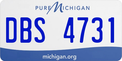 MI license plate DBS4731