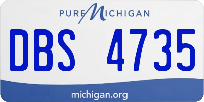 MI license plate DBS4735
