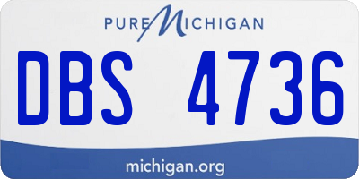 MI license plate DBS4736