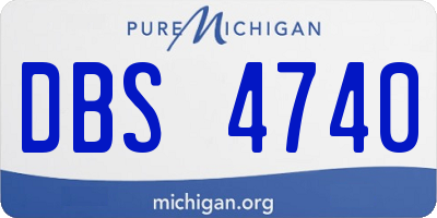 MI license plate DBS4740