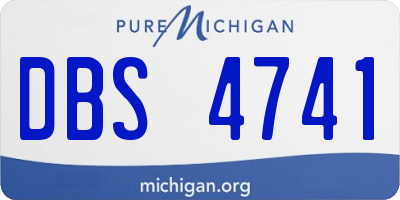 MI license plate DBS4741