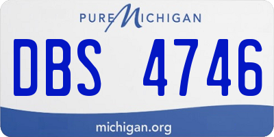 MI license plate DBS4746