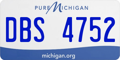 MI license plate DBS4752