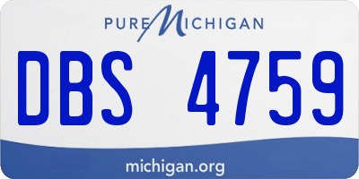 MI license plate DBS4759