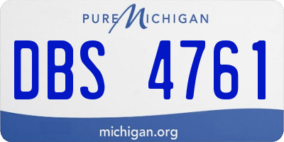 MI license plate DBS4761