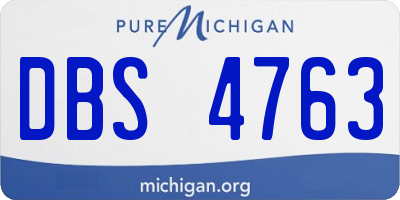MI license plate DBS4763