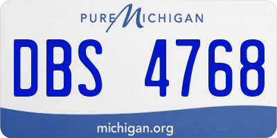 MI license plate DBS4768