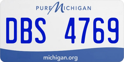 MI license plate DBS4769