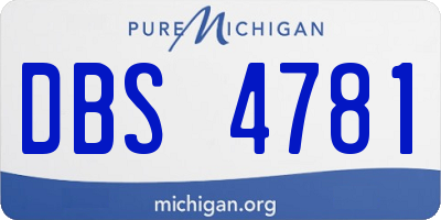 MI license plate DBS4781