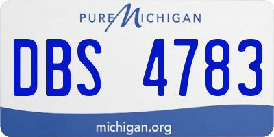 MI license plate DBS4783