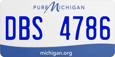 MI license plate DBS4786