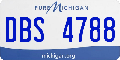 MI license plate DBS4788