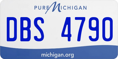 MI license plate DBS4790