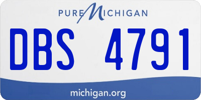 MI license plate DBS4791