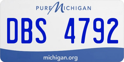 MI license plate DBS4792