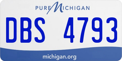 MI license plate DBS4793