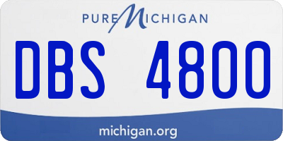MI license plate DBS4800