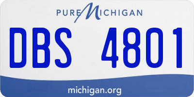 MI license plate DBS4801