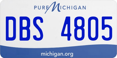 MI license plate DBS4805