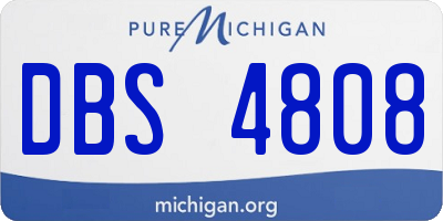 MI license plate DBS4808