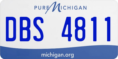 MI license plate DBS4811