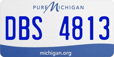 MI license plate DBS4813