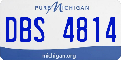 MI license plate DBS4814