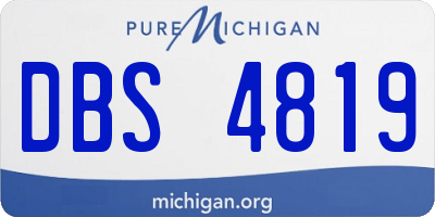 MI license plate DBS4819
