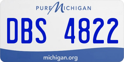 MI license plate DBS4822