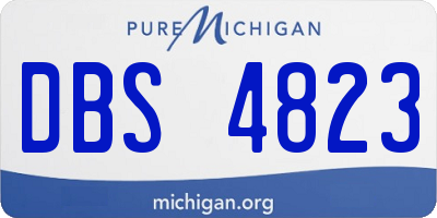 MI license plate DBS4823