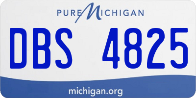 MI license plate DBS4825