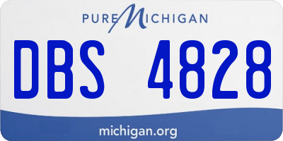 MI license plate DBS4828
