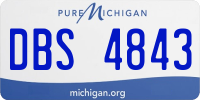 MI license plate DBS4843
