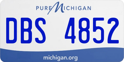 MI license plate DBS4852