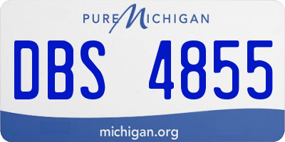MI license plate DBS4855