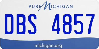 MI license plate DBS4857
