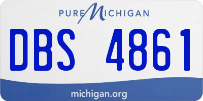 MI license plate DBS4861