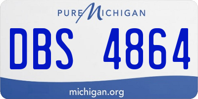 MI license plate DBS4864