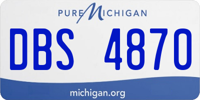 MI license plate DBS4870