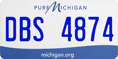 MI license plate DBS4874